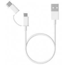 CABLE USB XIAOMI MI 2-IN-1 CABLE MICRO USB TP TIPO C 30CM BLANCO