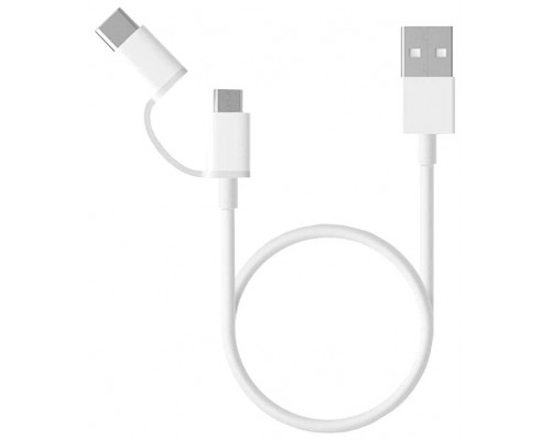 CABLE USB XIAOMI MI 2-IN-1 CABLE MICRO USB TP TIPO C 30CM BLANCO