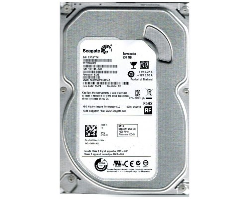 DD SEAGATE 250GB SATA 600 16MB  7.2k