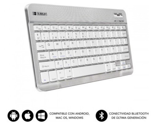 TECLADO TABLET SUBBLIM SMART BT KEYBOARD SILVER