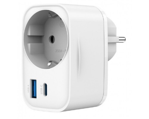 CARGADOR RAPIDO GEMBIRD USB DE 2 PUERTOS CON TOMA DE CA DE PASO 20 W BLANCO-DI2 CARGADOR RAPIDO GEMBIRD USB DE 2 PUERTOS CON TOMA DE CA DE PASO 20 W BLANCO
