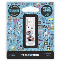 PENDRIVE TECH1TECH-CALAVERA MOTO 32GB