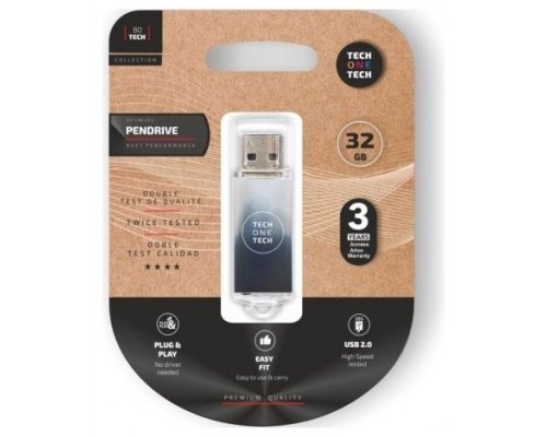 PENDRIVE TECH1TECH-BE BK WH 32GB