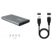 CAJA EXTERNA TOOQ 2,5" SATA USB3.1 GEN1 GRIS