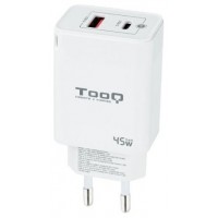 CARGADOR DE PARED TOOQ GAN USB C PD USB-A QC 45W