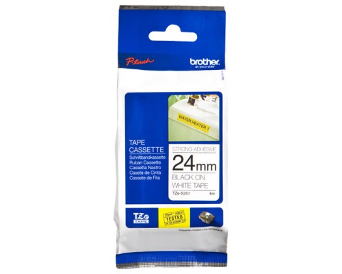 CINTA BROTHER SUPERADHESIVA 24MM BLANCA NEGRO-DI5 CINTA BROTHER SUPERADHESIVA 24MM BLANCA NEGRO