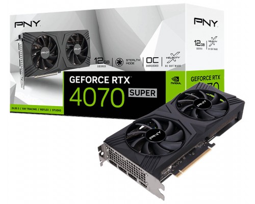 TARJETA GRAFICA PNY GEFORCE 4070 SUPER 12GB VERTO DUAL FAN DLSS 3