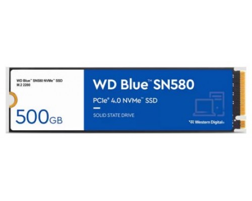 WD SSD SN580  WD BLUE PCIE GEN4 NVME  500GB  WDS500G3B0E